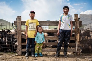 Kinder der Mongolei